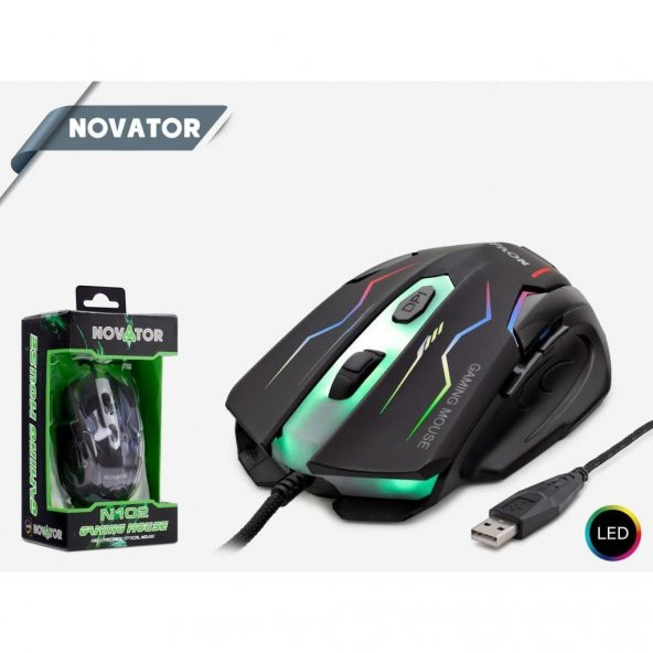 Novator N102/50 2000 Dpi RGB Led Oyuncu Mouse