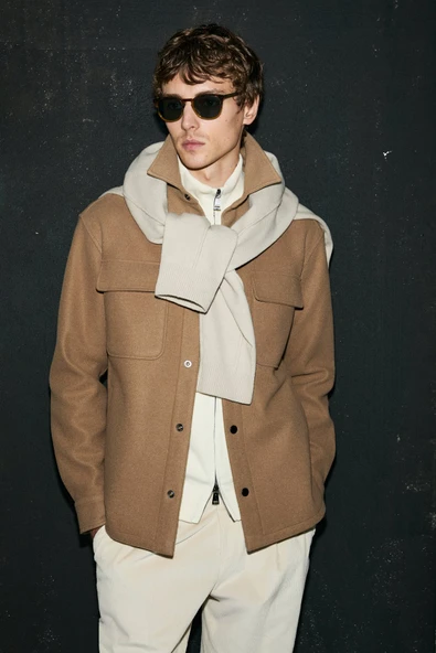 Lufian 112120261 Andre Erkek Örme Ceket - Resim 7