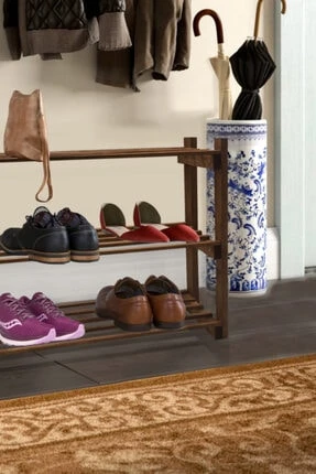 Montessori Kitaplık Ahşap Çok Amaçlı Raf Ahşap Ayakkabılık Kitaplık Saksılık - 2