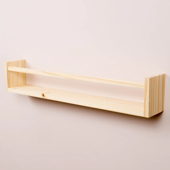 Montessori Kitaplık Ahşap Duvar Rafı Bebek Çocuk Odası Kitaplık - 3