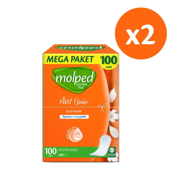 Molped Aktif Günler Günlük Ped 200 Adet - 2