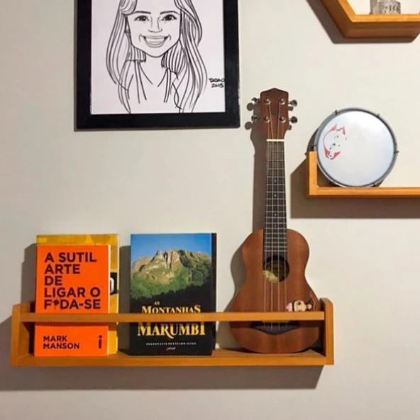 Montessori Kitaplık Ahşap Kitaplık Dergilik Duvar Rafı Bebek Çocuk Eğitici Kitaplık - 2