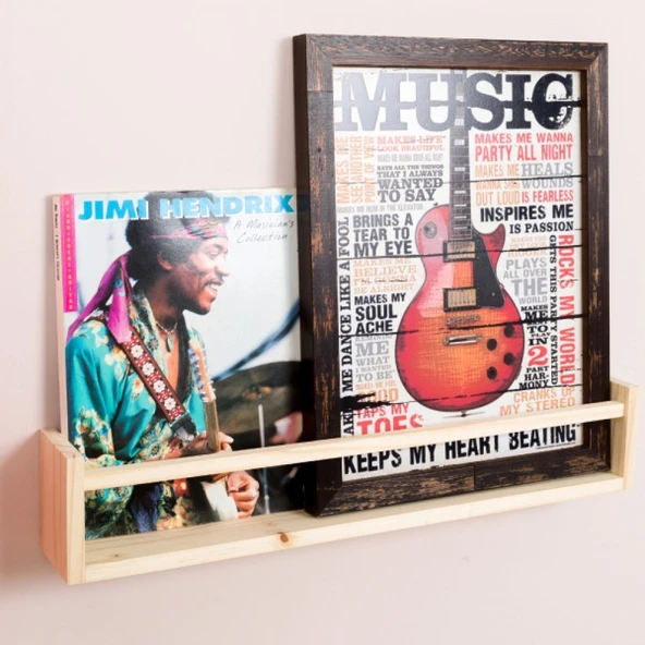 Montessori Kitaplık Ahşap Duvar Rafı Bebek Çocuk Odası Kitaplık - 2