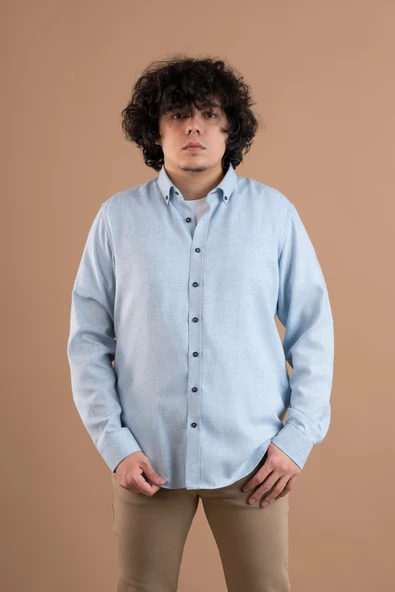 DORSS SLİMFİT DÜZ RENK ERKEK KIŞLIK ODUNCU ERKEK GÖMLEK - Resim 8