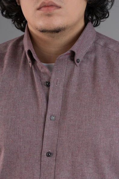 DORSS SLİMFİT DÜZ RENK ERKEK KIŞLIK ODUNCU ERKEK GÖMLEK - Resim 5