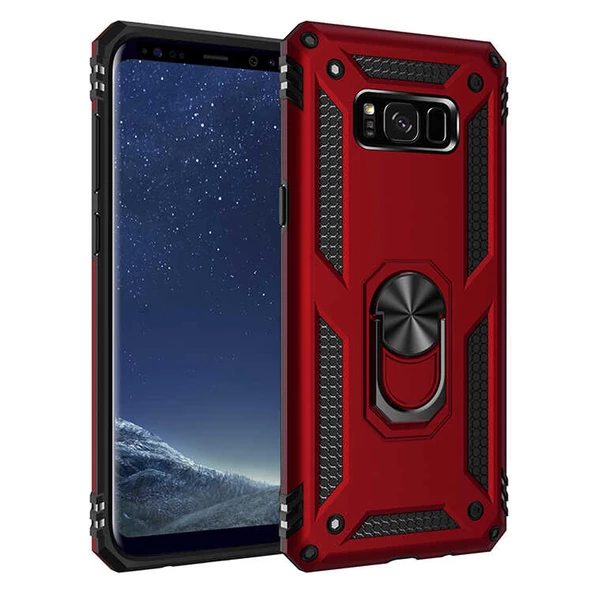 Gpack Samsung Galaxy S8 PLUS Kılıf Vega Tank Standlı Yüzüklü Mıknatıslı - 5