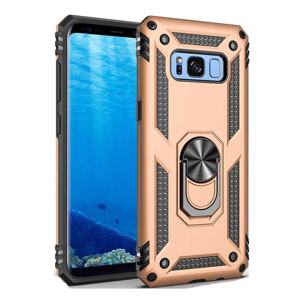 Gpack Samsung Galaxy S8 Kılıf Vega Tank Standlı Yüzüklü Mıknatıslı - 4