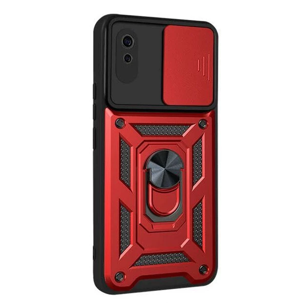 Gpack Xiaomi Redmi 9A Kılıf Tank Aramid Sürgülü Vega Yüzüklü