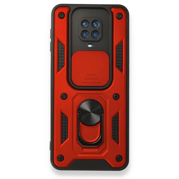 Gpack Xiaomi Redmi Note 9 Pro Kılıf Tank Aramid Sürgülü Vega Yüzüklü