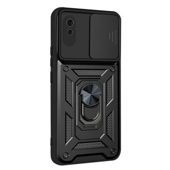 Gpack Xiaomi Redmi 9A Kılıf Tank Aramid Sürgülü Vega Yüzüklü - 3