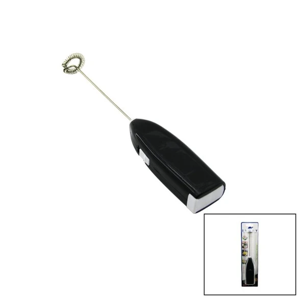 Pilli Renkli Süt ve Kahve Köpürtücü  Karıştırıcı Mini Mikser