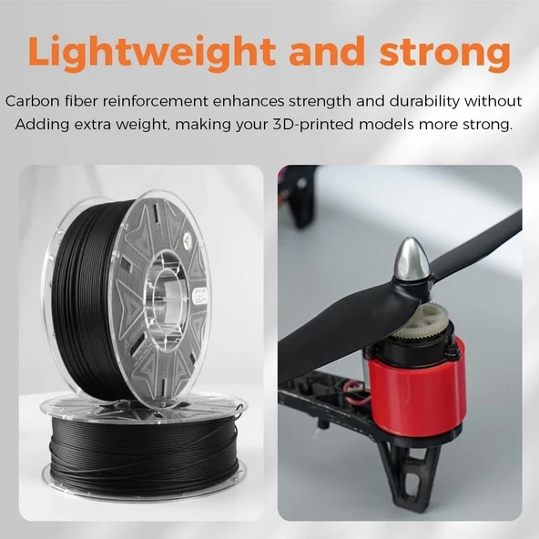 Creality Hyper Pa612-Cf Karbon Fiber Takviyeli Pa Filament - 1Kg 1.75mm - Urhanshop Gönderimli - Resim 3