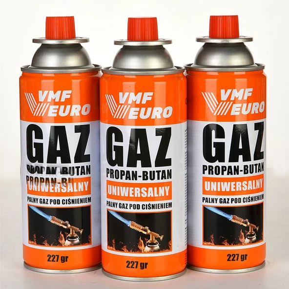 Remtas Vmf Eurogaz Kamp Ocak Gazı Valfli Kartuş 227GR - 3 Adet - 1