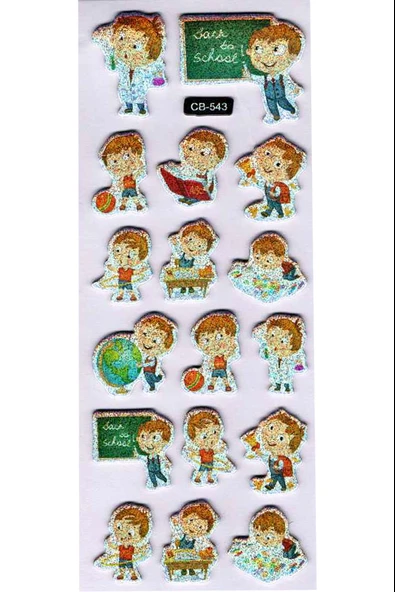 Sticker Kabartmalı Sticker Defter Planlayıcı Etiket (cb543) 16x7 cm- Okul Çocuk Eğitim