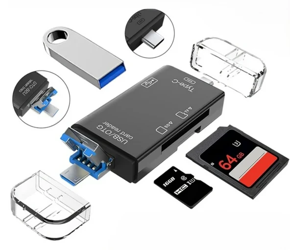 ZR826 Atud-05 6 İn 1 Otg Card Reader ürün görseli