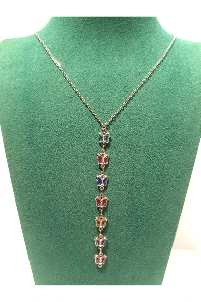 Monalisa Home Lüks Figürlü Gösterişli Renkli Y Kolye ürün görseli 1