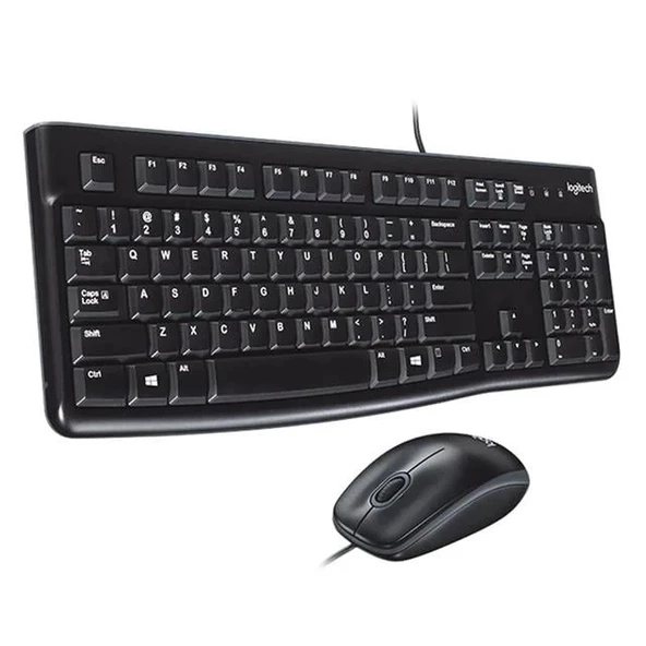 Logitech MK120 Usb Q Siyah Kablolu Klavye + Mouse Set