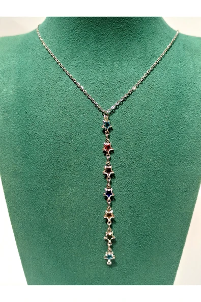 Monalisa Home Lüks Figürlü Gösterişli Renkli Y Kolye ürün görseli 1