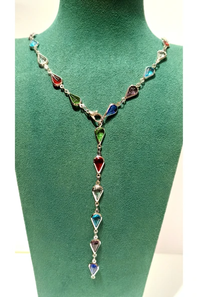 Monalisa Home Renkli Lüks Figürlü Gösterişli   Çelik Y Kolye ürün görseli