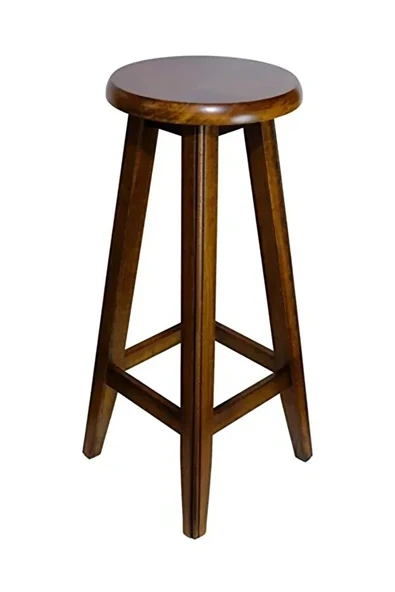 FASHC El Yapımı Doğal Ahşap Yuvarlak Tabure 60 cm