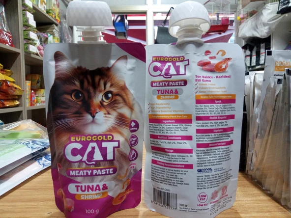 EUROGOLD CAT Ton Balığı ve Karides Ezme Kedi Ödülü 100 gr - 1