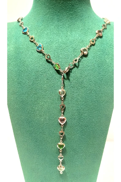 Monalisa Home  Lüks Figürlü Gösterişli Renkli Taşlı Y Kolye ürün görseli 1