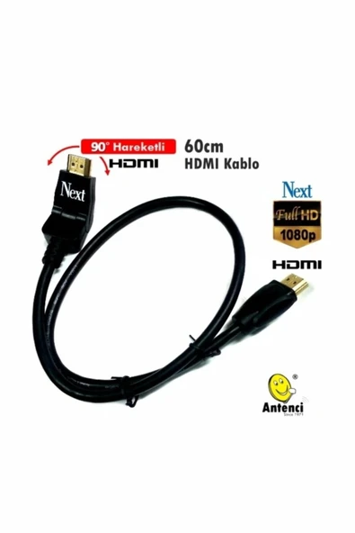 Next YE-1108 60cm HDMI Kablo Hareketli HDMI Fişli ürün görseli 1