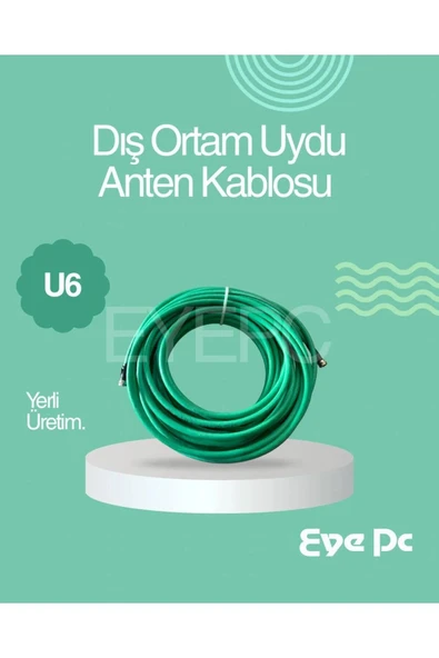 120 M 120 Metre Yeşil Uydu Anten Kablosu Iç Diş Ortam Uygun