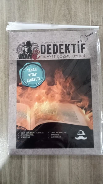 DEDEKTİF CİNAYET ÇÖZME OYUNU YANAN KİTAP CİNAYETİ ürün görseli