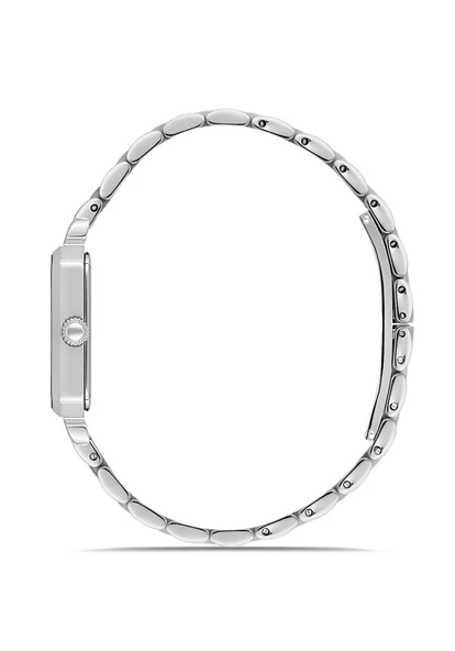 Momentus CS223S-15SS Dikdörtgen Kadranlı Çelik Kordon Çelik Kasa 3 ATM Suya Dayanıklı Metalik Renk Kadın Kol Saati - 2