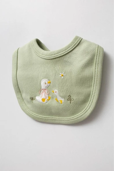 Bebitof %100 Pamuk Sevimli Sepetteki Ördek Desenli 10 Parça Kutulu Yenidoğan Hastane Çıkışı Zıbın Seti BBTF.YSL.10119 - 5