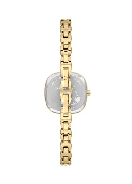 Essence D1222.140 Kare Kadran Metal Kordon Metal Kasa 3 ATM Suya Dayanıklı Altın Renk Kadın Kol Saati - Resim 3