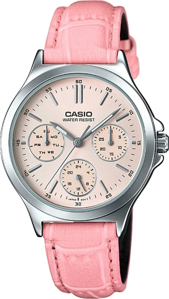 Casio LTP-V300L-4AUDF Deri Kordon Fonksiyonlar Aktif Pembe Renk Kadın Kol Saati ürün görseli 1