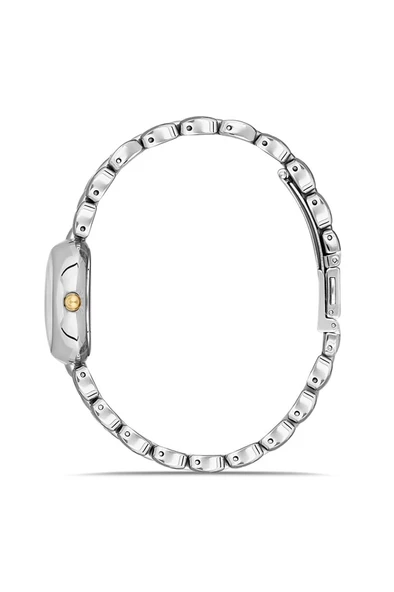 Dice Kayek DK.1.AG1422.03 Romen Rakamlı Oval Kadranlı Çelik Kordon Çelik Kasa 3 ATM Suya Dayanıklı Metalik-Altın Renk Kadın Kol Saati - Resim 2