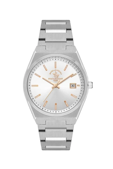Santa Barbara Polo SB.1.10495.1 5 ATM Suya Dayanıklı Sportif Tasarım Çelik Kordon Metalik Renk Kadın Kol Saati