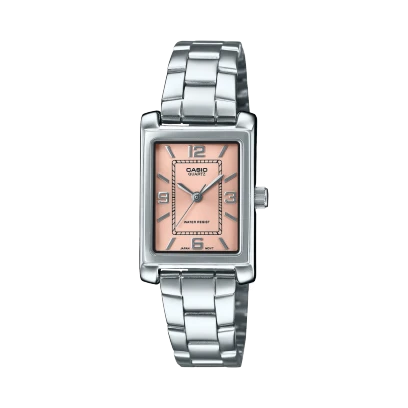 Casio LTP-1234DD-4ADF Suya Dayanıklı Dikdörtgen Kadran Çelik Kasa Çelik Kordon Metalik Renk Kadın Kol Saati ürün görseli 1