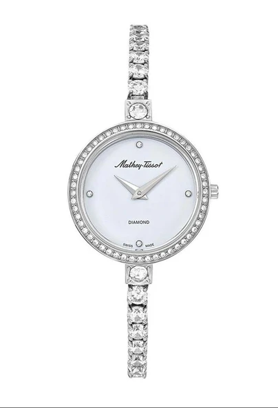 Mathey Tissot D986SAI Swiss Made Çelik Kordon 5 ATM Suya Dayanıklı Safir Camlı Metalik Renk Kadın Kol Saati