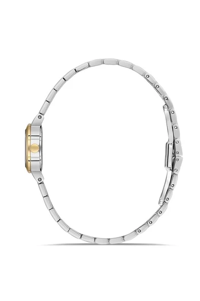 RMS Zeitmeister RMS.1.AG1603.05 Minimal Taşlı Tasarım Sedef Kadran Safir Cam Metalik-Altın Renk Kadın Kol Saati - Resim 2