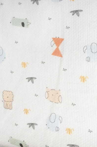 Bebitof %100 Pamuk Sevimli Aslan ve Kirpi Desenli 10 Parça Kutulu Yenidoğan Hastane Çıkışı Zıbın Seti BBTF.EKR.10114 - 2