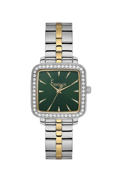 Freelook FL.1.10512-3 Taşlı Tasarım 5 ATM Suya Dayanıklı Çelik Kordon Metalik Renk Kadın Kol Saati