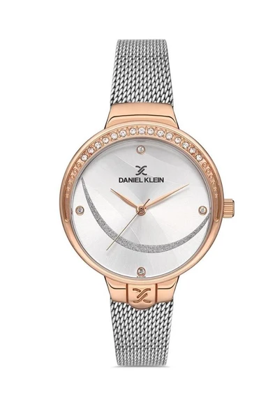 Daniel Klein DK.1.12939.5 3 ATM Suya Dayanıklı Çelik Kasa Hasır Kordon Metalik Renk Kadın Kol Saati