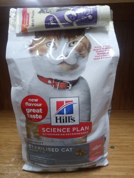 Hills Sterilised Kısırlaştırılmış Somonlu Kedi Maması 1,5 Kg - 1