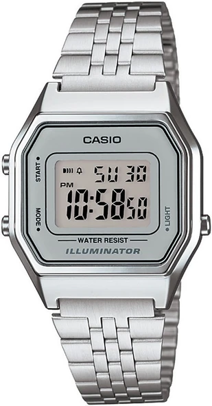 Casio LA680WA-7DF Retro Tasarım Metal Kordon Metal Kasa Metalik Renk Kadın Kol Saati