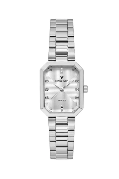 Daniel Klein DKE.1.10968-1 Dikdörtgen Kasa Taşlı Tasarım Metalik Renk Kadın Kol Saati