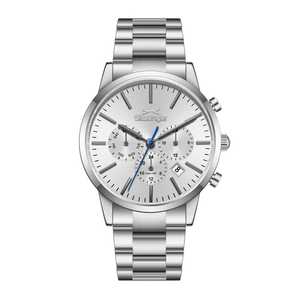 Slazenger SL.09.2545.2.04 Çelik Kordon Çelik Kasa 10 ATM Suya Dayanıklı Metalik Renk Erkek Kol Saati