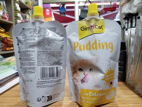 Gimcat Puding Kedi Ödülü 150gr 2 ADET+1 ADET TÜY YUMAĞI ÖNLEYİCİ 100 GRAM HOBİ MALT - 1