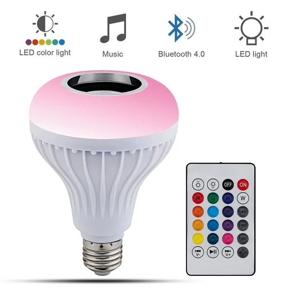 Almina DL-120 Bluetooth Hoparlör ve Led Lamba Uzaktan Kumandalı Ampül ürün görseli