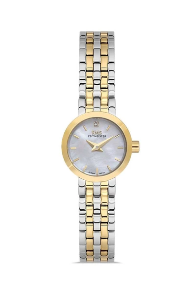 RMS Zeitmeister RMS.1.AG1603.05 Minimal Taşlı Tasarım Sedef Kadran Safir Cam Metalik-Altın Renk Kadın Kol Saati ürün görseli 1