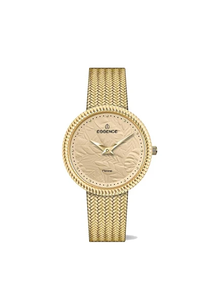Essence D1230.110 Metal Kordon Metal Kasa 3 ATM Suya Dayanıklı Altın Renk Kadın Kol Saati ürün görseli 1