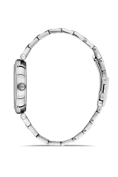 Santa Barbara Polo SB.1.10411.1 Taşlı Tasarım Çelik Kordonlu 5 ATM Suya Dayanıklı Metalik Renk Kadın Kol Saati - 2